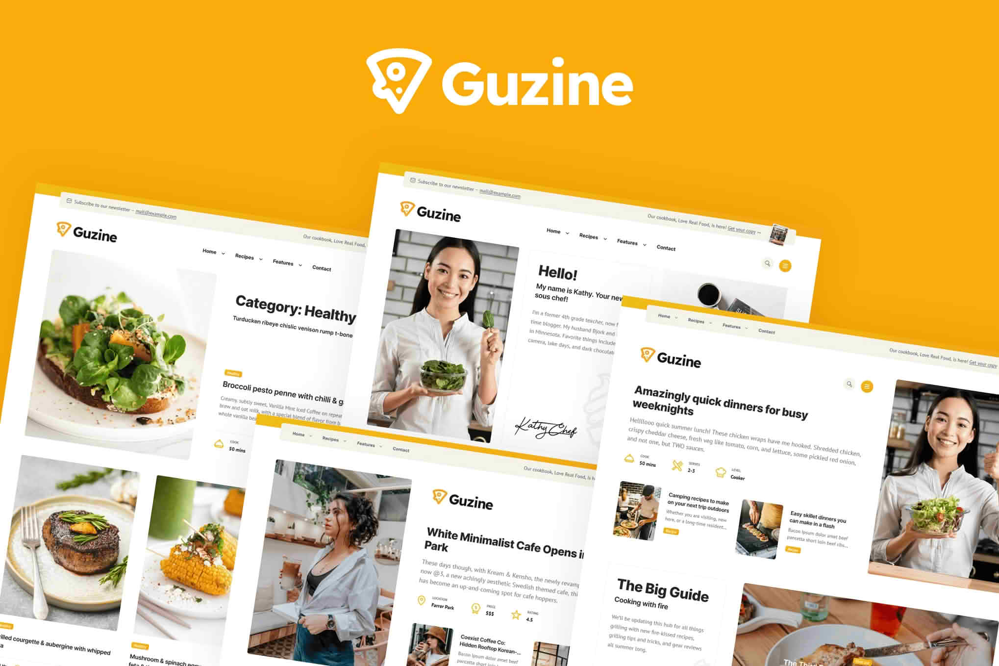 Download Guzine: Adsense Ready Magazine WordPress Theme for Food Blogging GPL WordPress Plugin