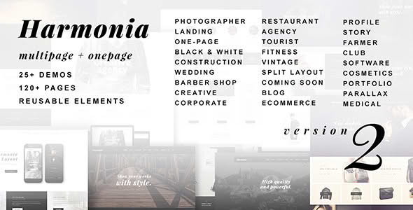 Download Harmonia - Creative Multi-Purpose WordPress Theme GPL WordPress Plugin