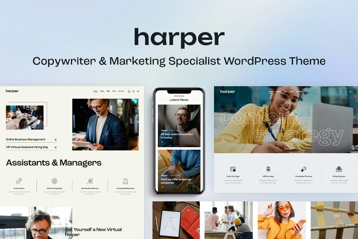 Download Harper -  Copywriter & Marketing Specialist WordPress Theme GPL WordPress Plugin