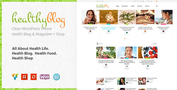 Download Healthy Living - Blog with Online Store WordPress Theme GPL WordPress Plugin