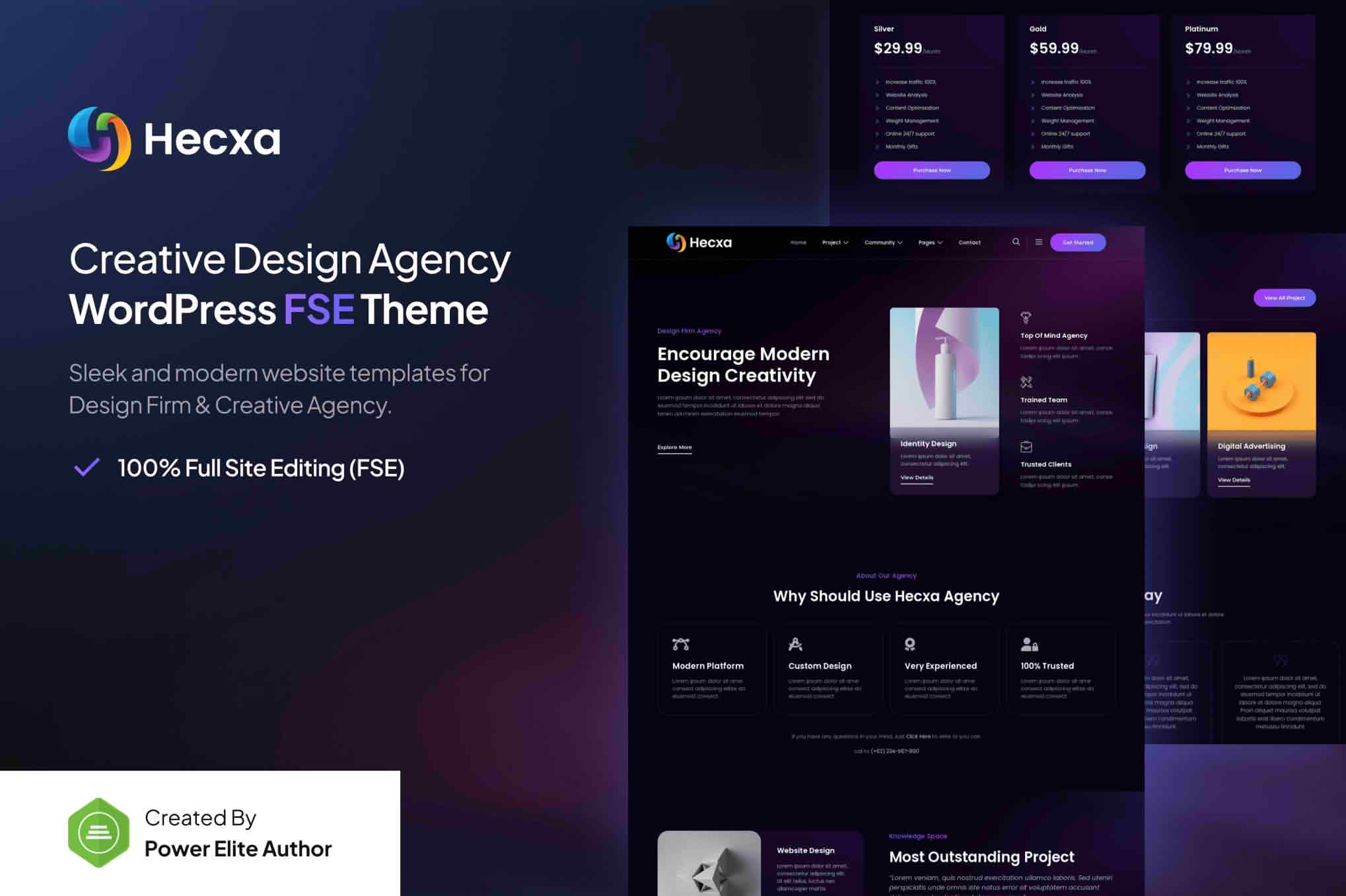 Download Hecxa – Creative Design Agency FSE WordPress Theme GPL WordPress Plugin