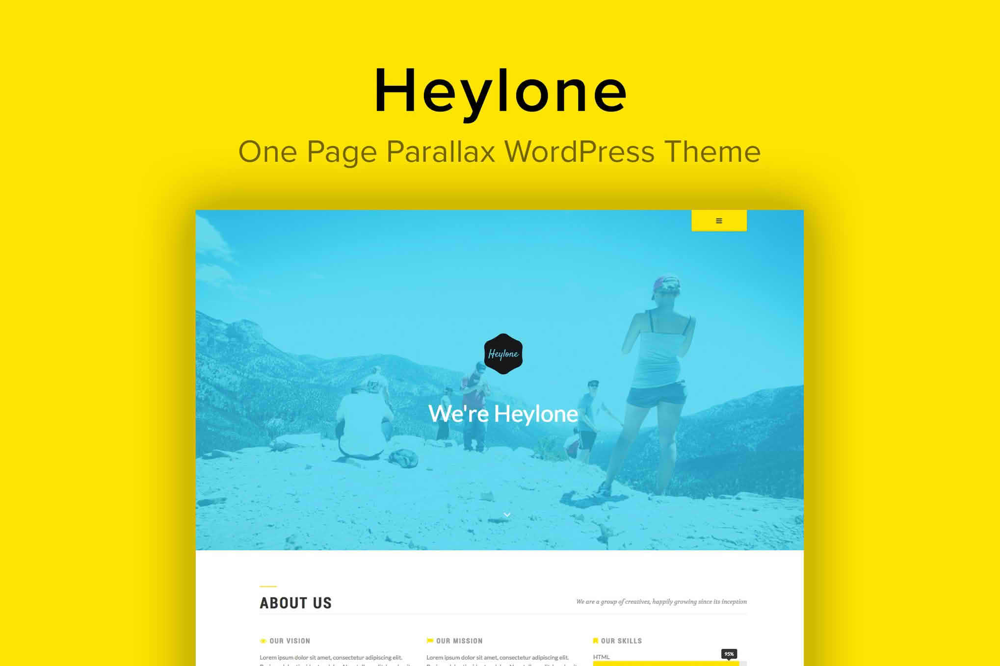 Download Heylone - One Page Parallax WordPress Theme GPL WordPress Plugin