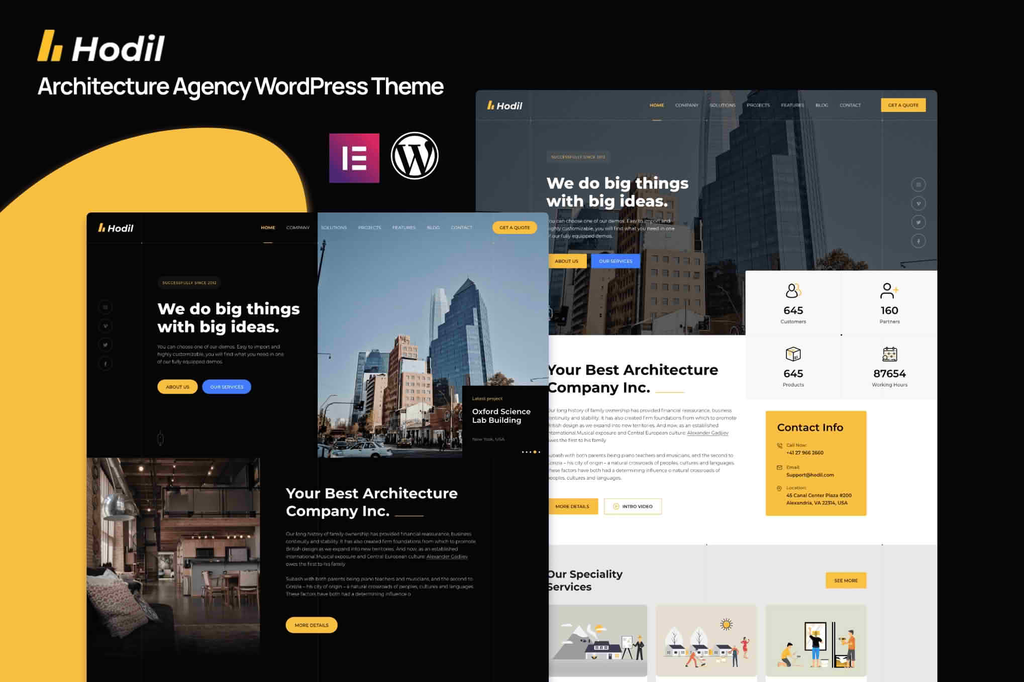 Download Hodil - Architecture Agency WordPress Theme GPL WordPress Plugin