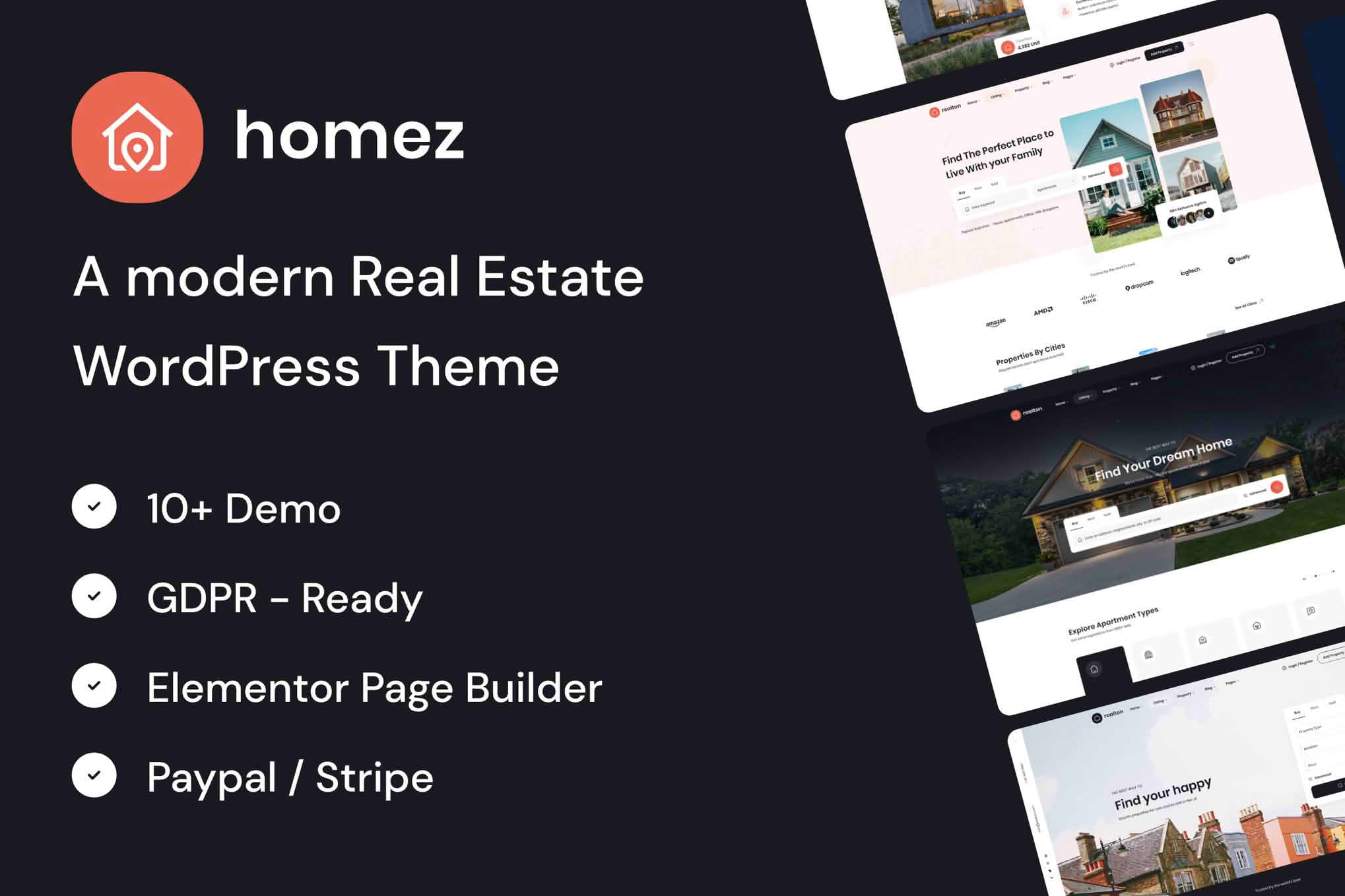 Homez – Real Estate WordPress Theme
