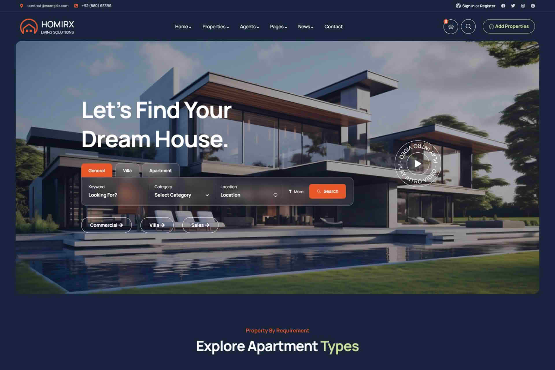Download Homirx - Real Estate WordPress Theme GPL WordPress Plugin