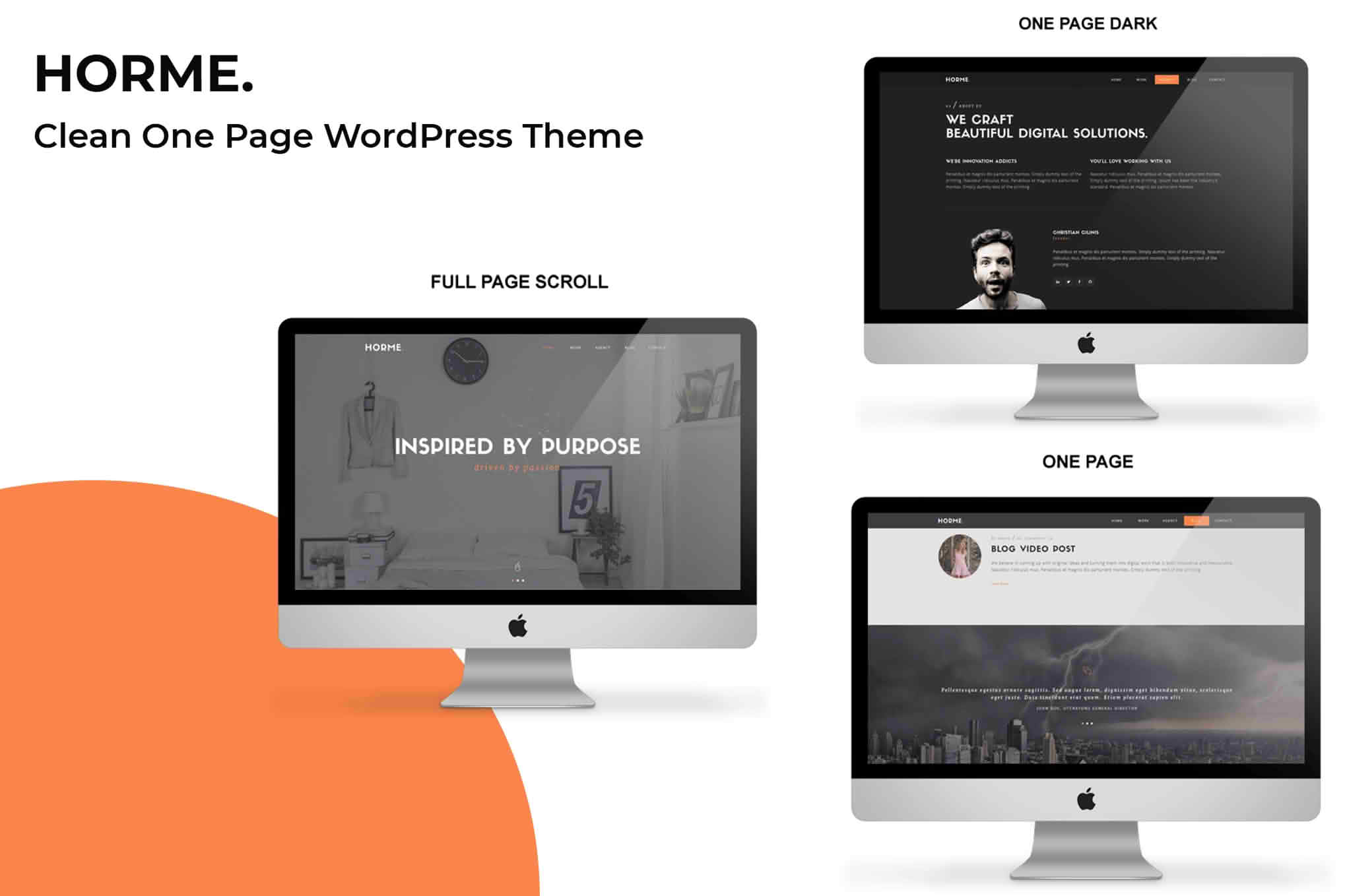 Download Horme - Clean One Page WordPress Theme GPL WordPress Plugin