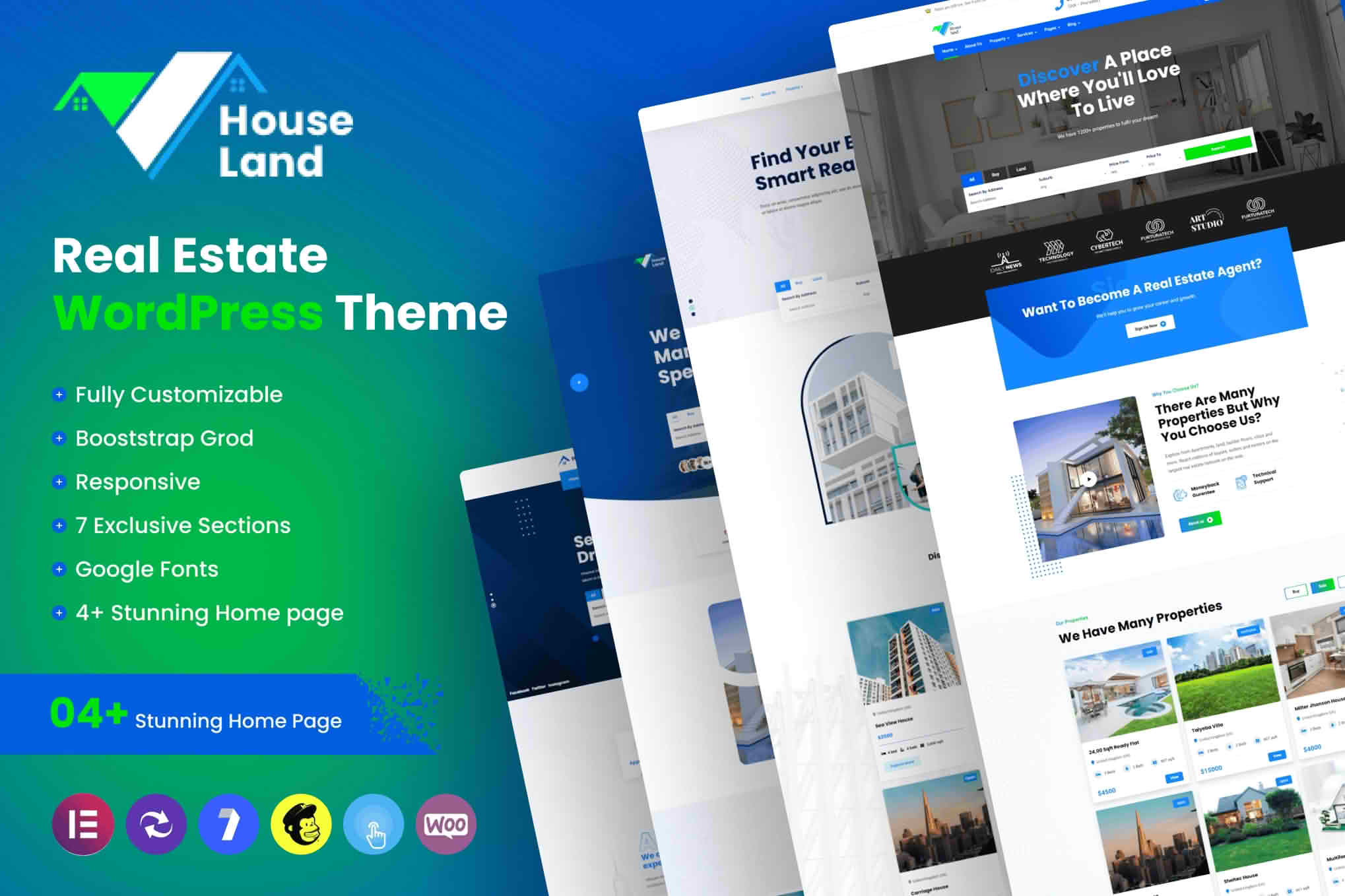 Download Houseland - Real Estate WordPress Theme GPL WordPress Plugin