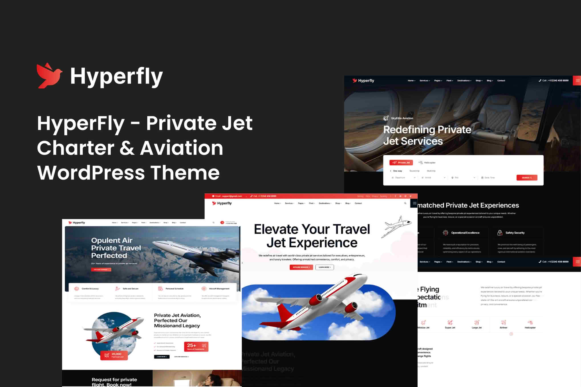 HyperFly - Jet Charter & Aviation WordPress Theme