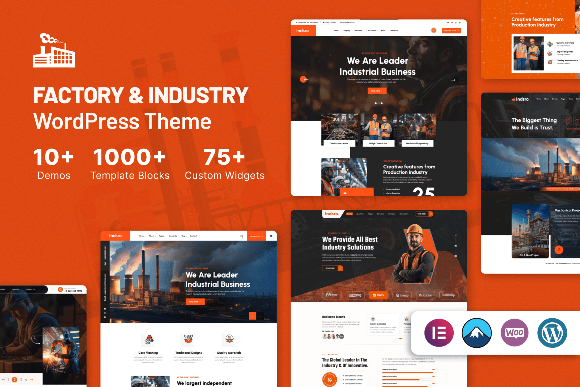 Download Indsro - Factory & Industry WordPress Theme GPL WordPress Plugin