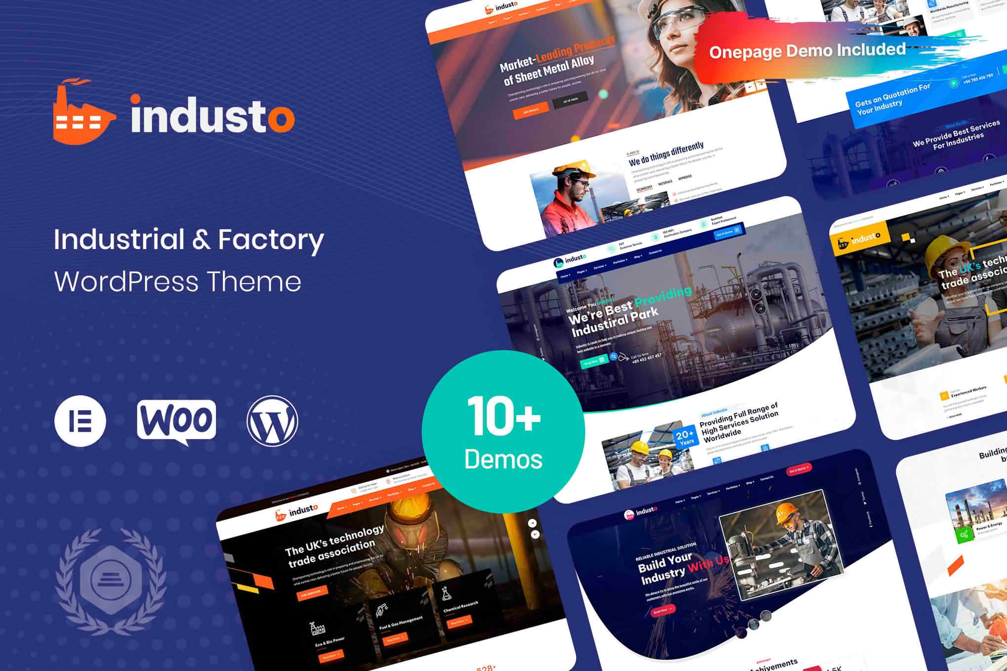 Download Industo - Factory & Industry WordPress Theme GPL WordPress Plugin
