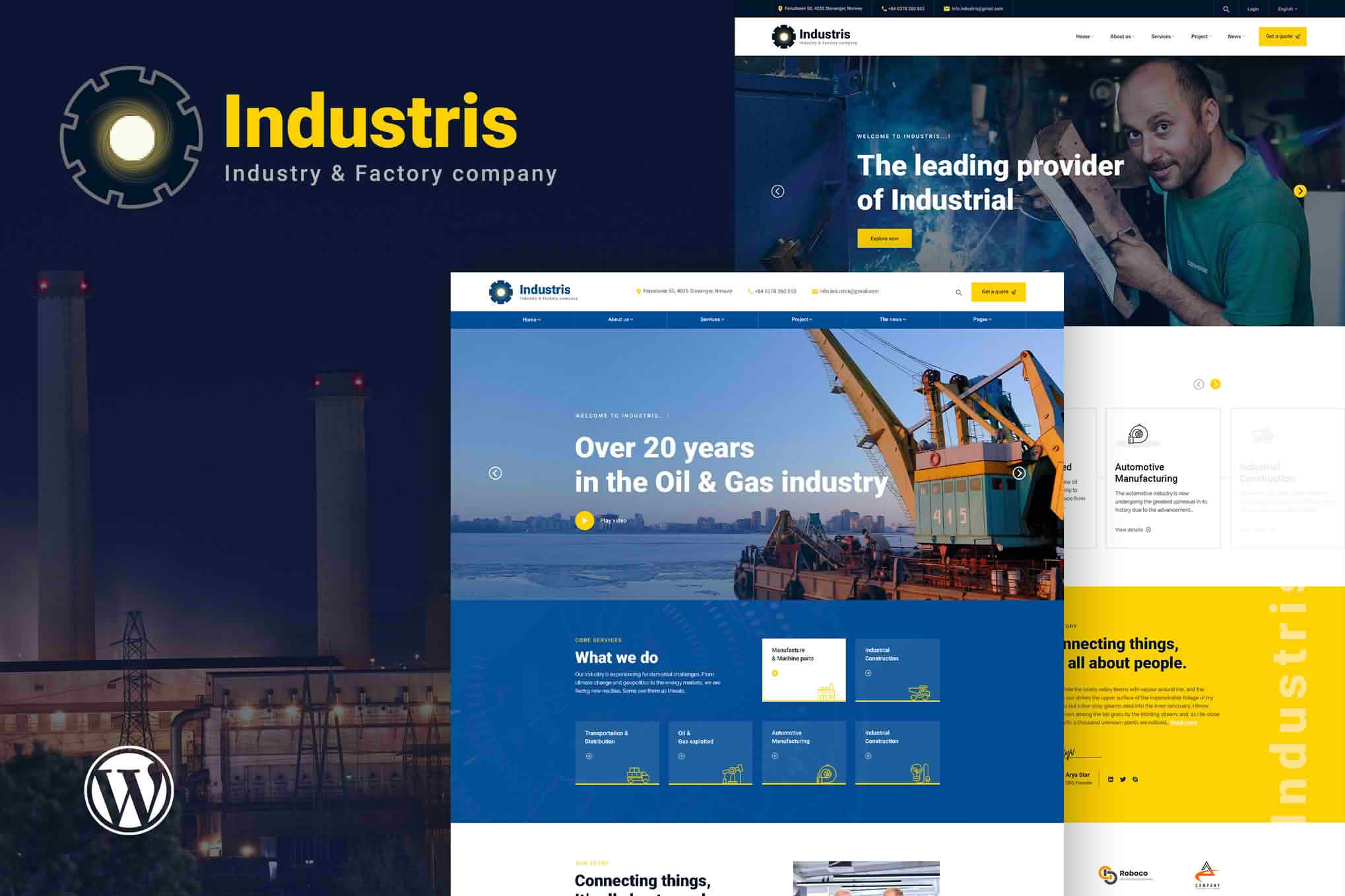 Download Industris - Factory & Business WordPress Theme GPL WordPress Plugin
