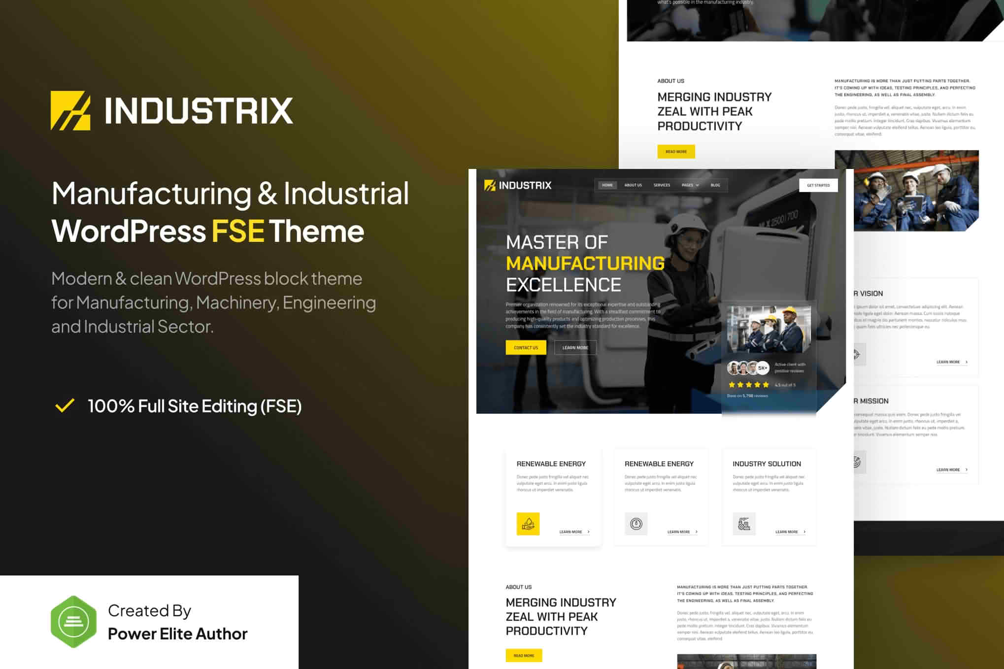 Industrix – Manufacturing & Industrial Gutenverse FSE WordPress Block Theme