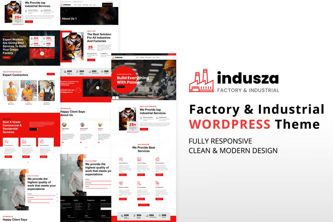 Download Indusza - Industrial & Factory WordPress GPL WordPress Plugin