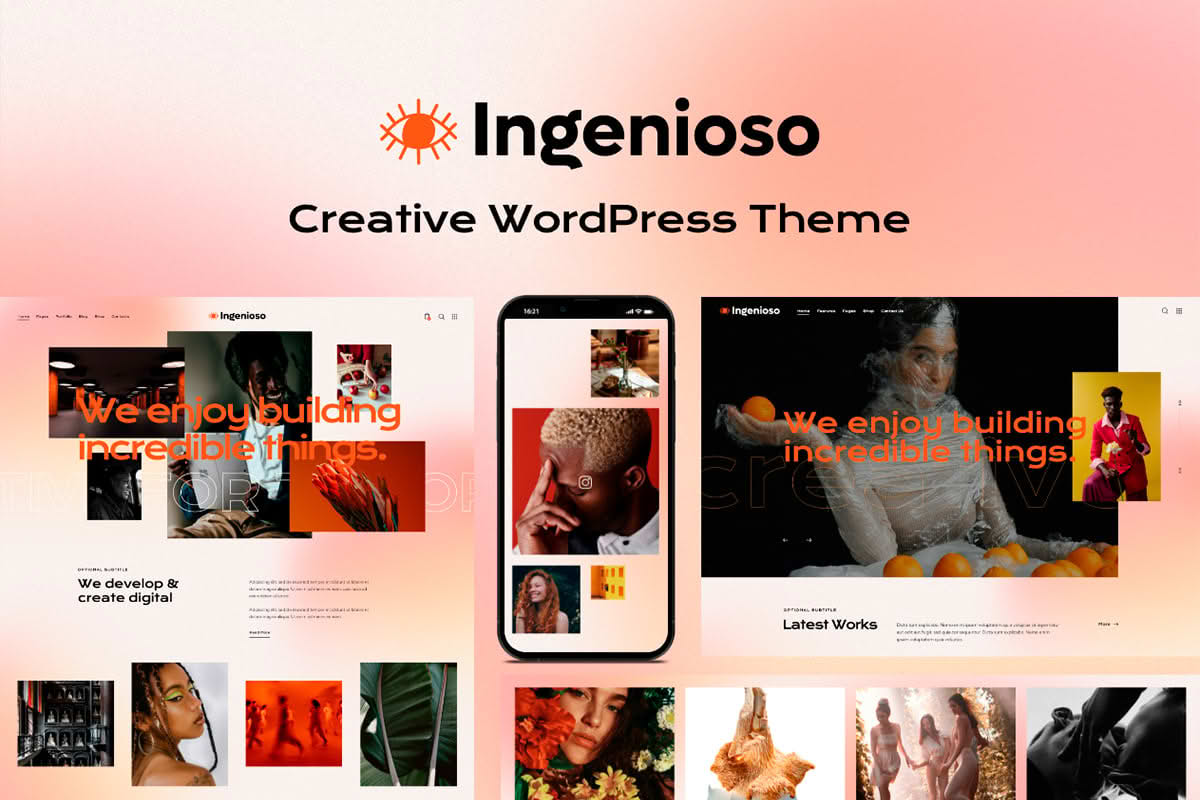 Download Ingenioso - Creative WordPress Theme GPL WordPress Plugin