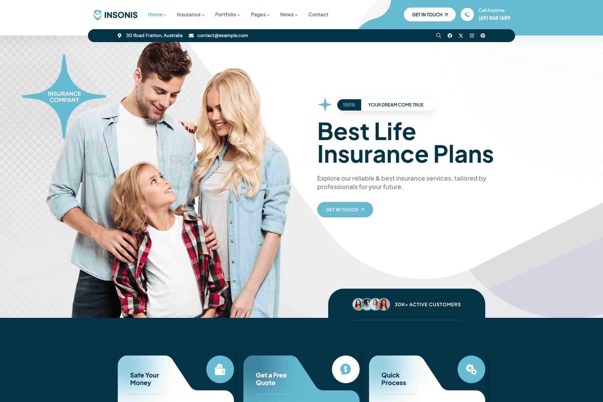 Insonis - Insurance & Finance WordPress Theme