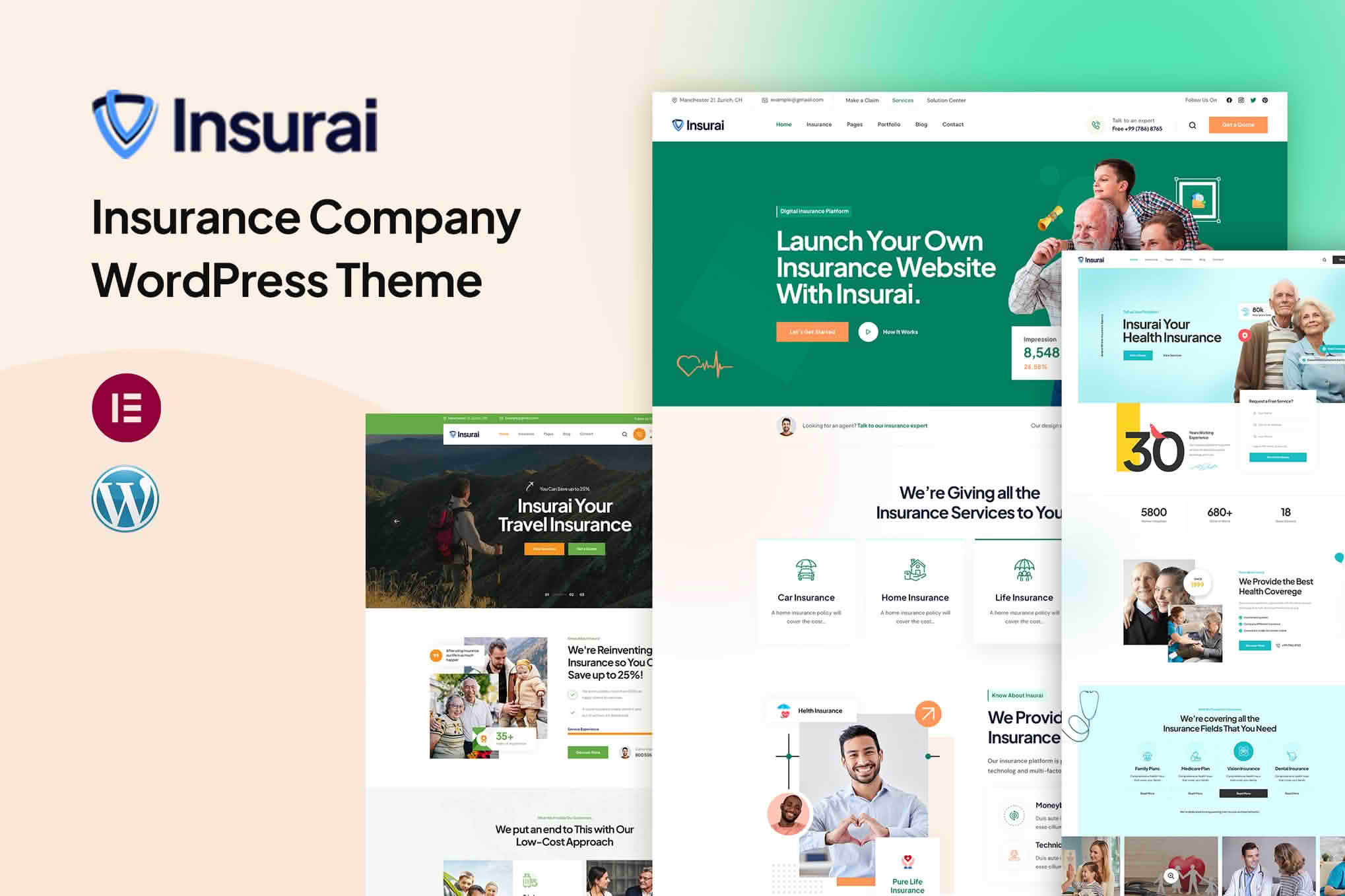 Download Insurai - Insurance Company WordPress Theme GPL WordPress Plugin
