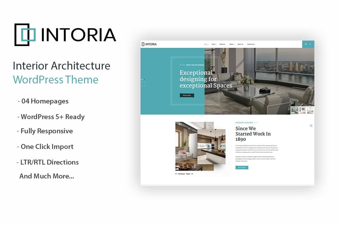 Download Intoriza - Interior Architecture WordPress Theme GPL WordPress Plugin