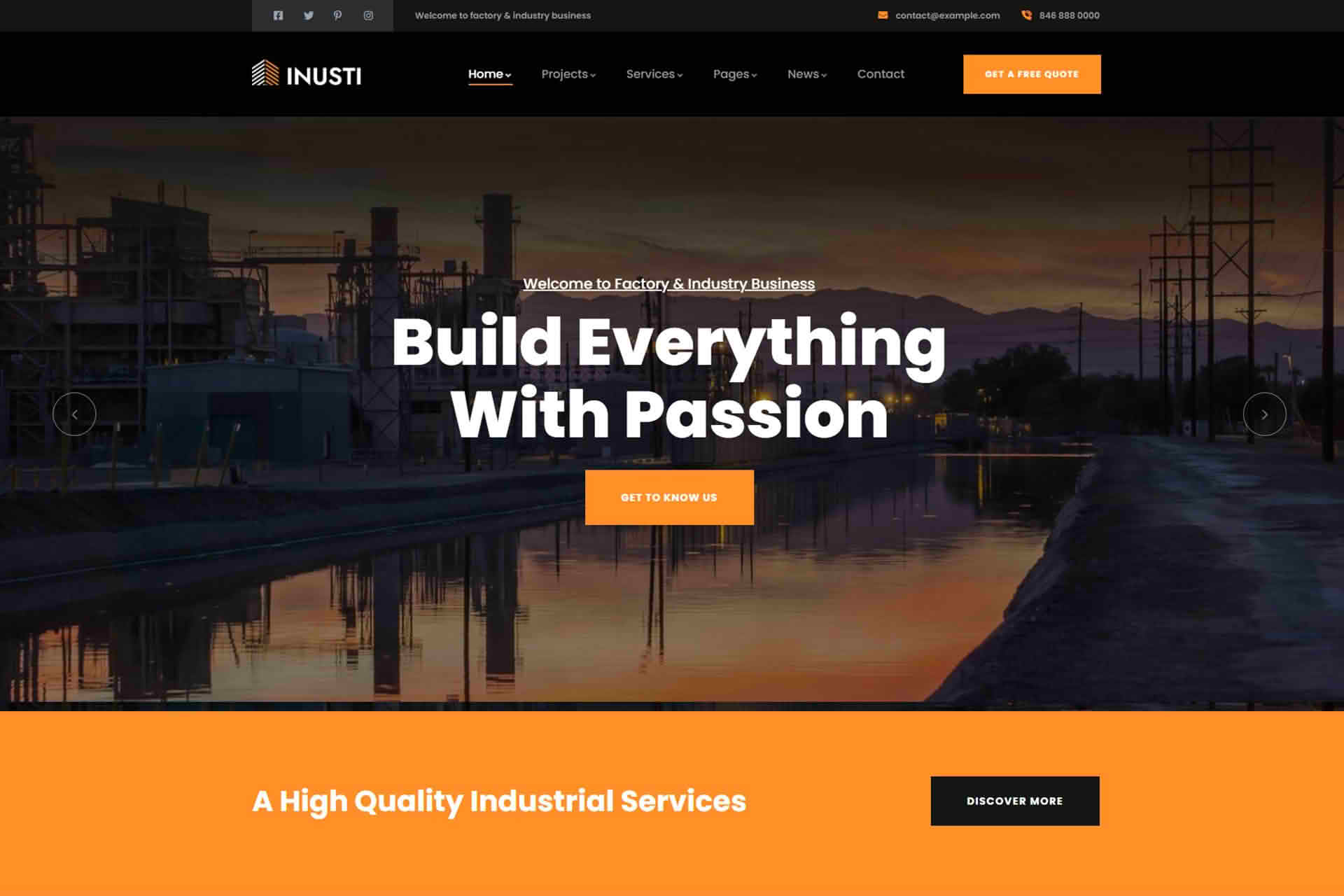 Download Inusti – Factory & Industrial WordPress Theme GPL WordPress Plugin