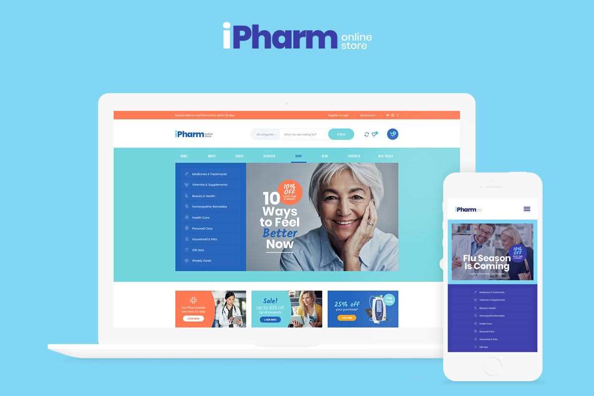 Download IPharm - Online Pharmacy & Medical WordPress Theme GPL WordPress Plugin