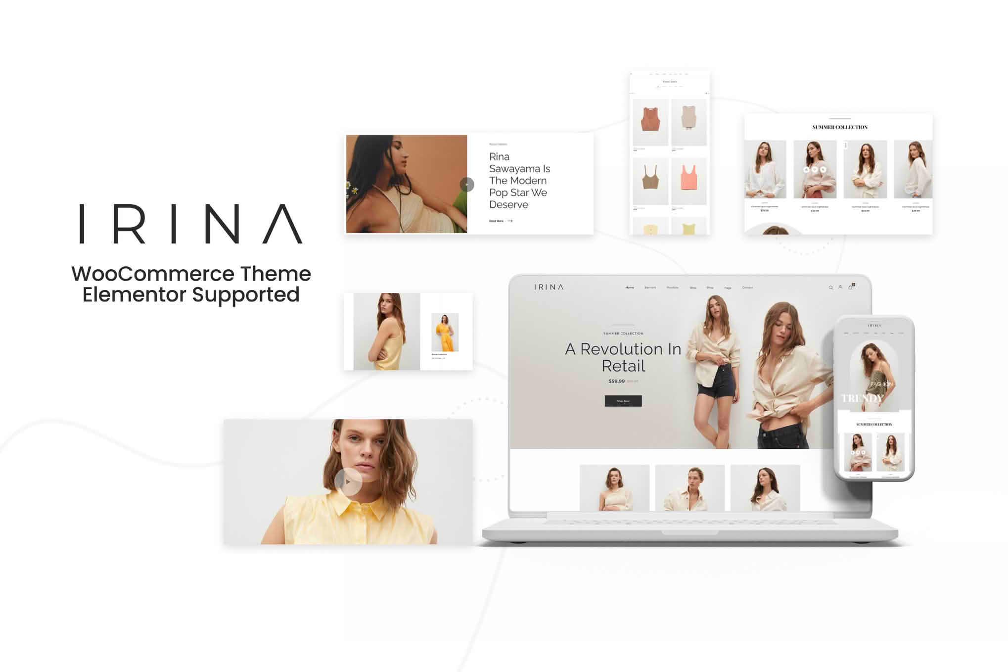 Download IRINA - Elementor WooCommerce Theme GPL WordPress Plugin