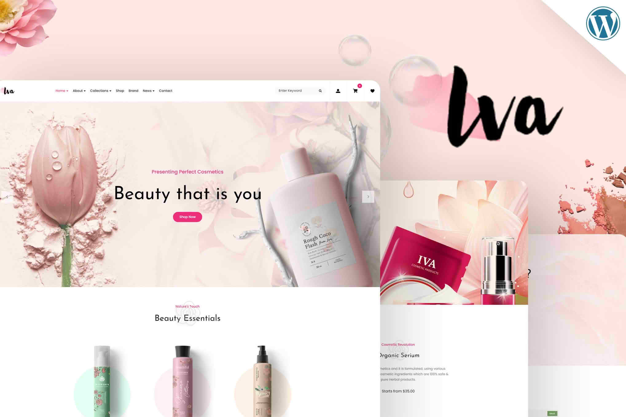 Download Iva - Beauty Cosmetics Shop WordPress Theme GPL WordPress Plugin
