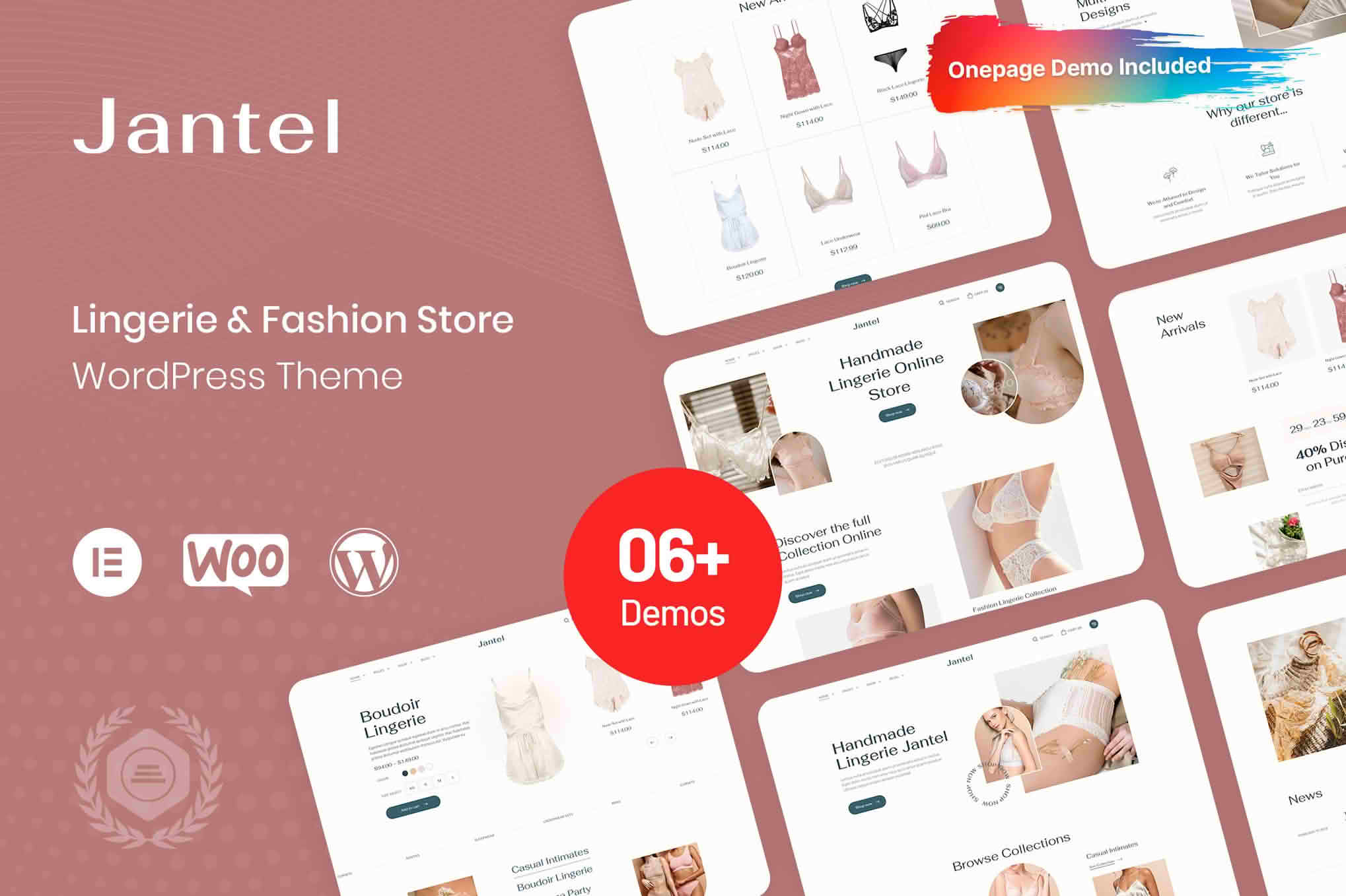 Download Jantel - Lingerie & Fashion Store WordPress Theme GPL WordPress Plugin