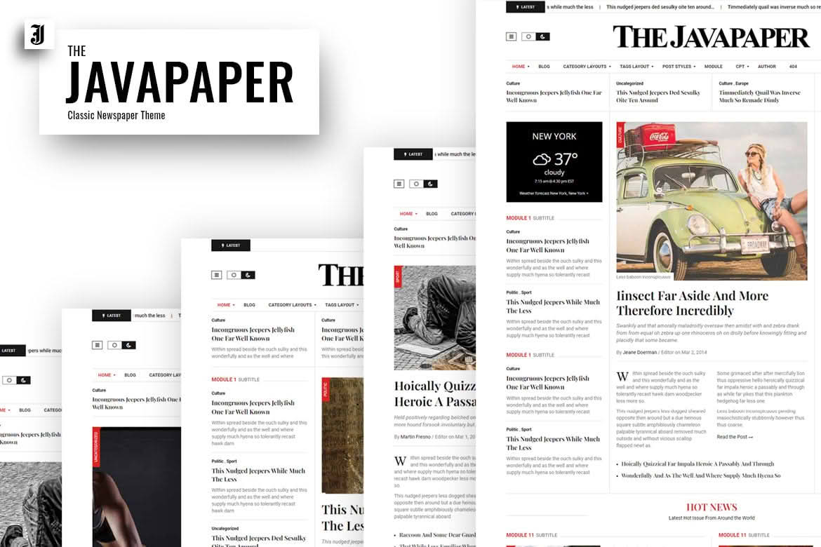 Download Javapaper – Classic Newspaper Theme GPL WordPress Plugin