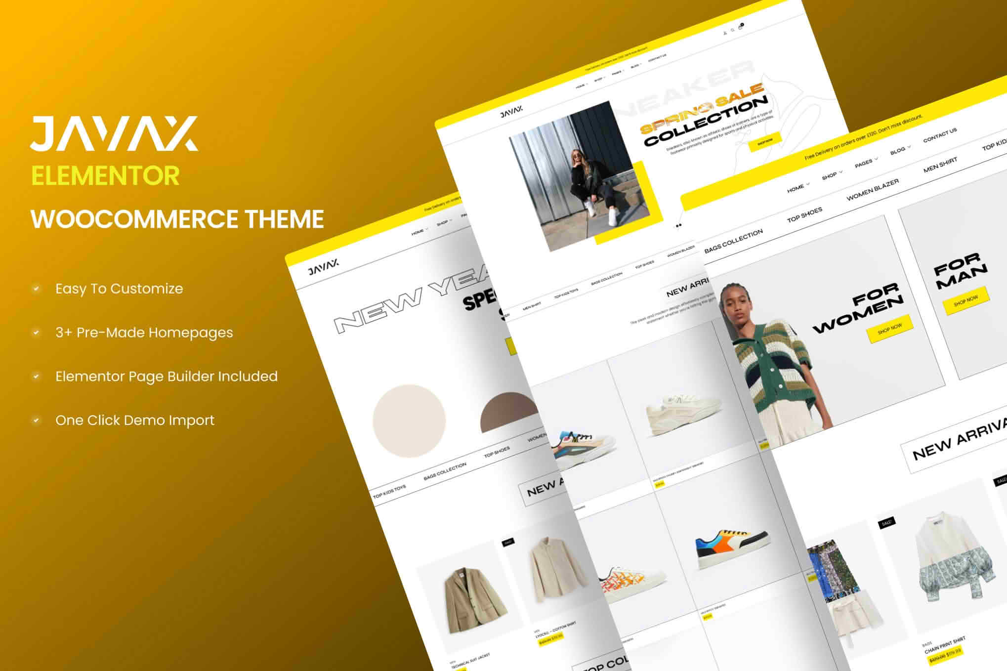 Download Javax - Elementor WooCommerce Theme GPL WordPress Plugin
