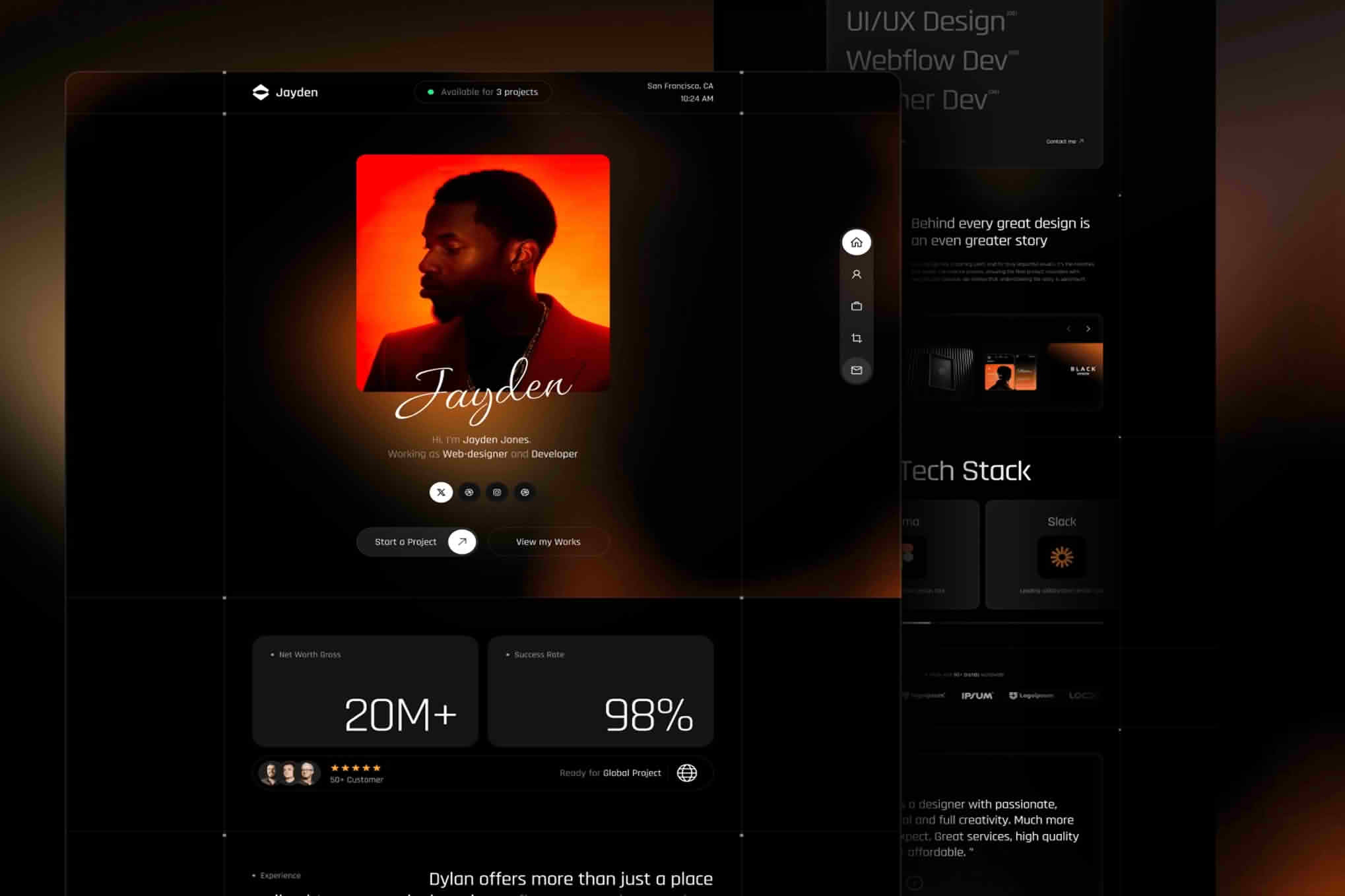 Jayden - OnePage Personal Portfolio WordPress Theme