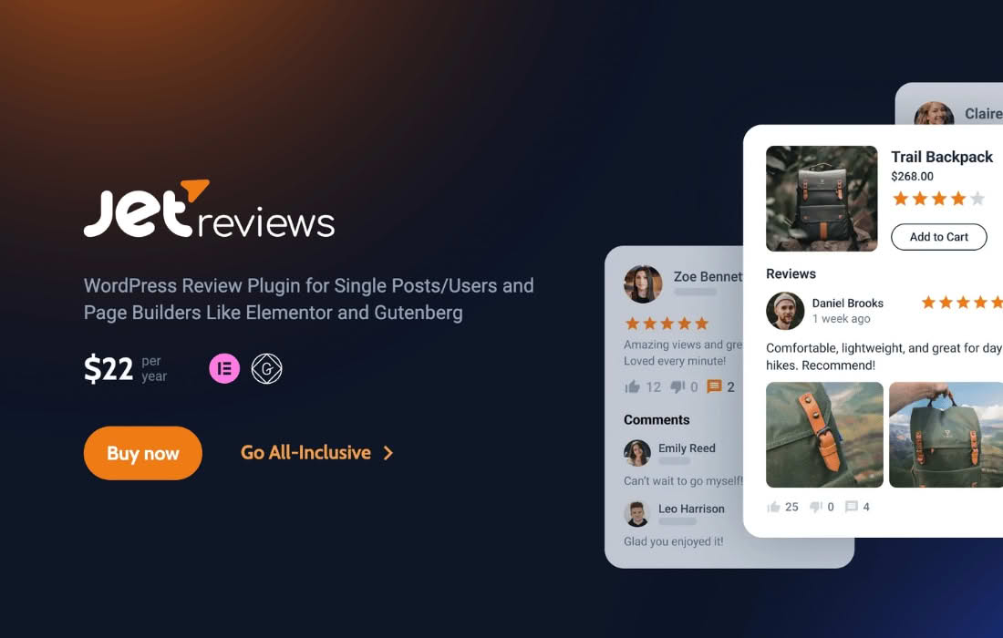 Download JetReviews - Reviews Widget for Elementor