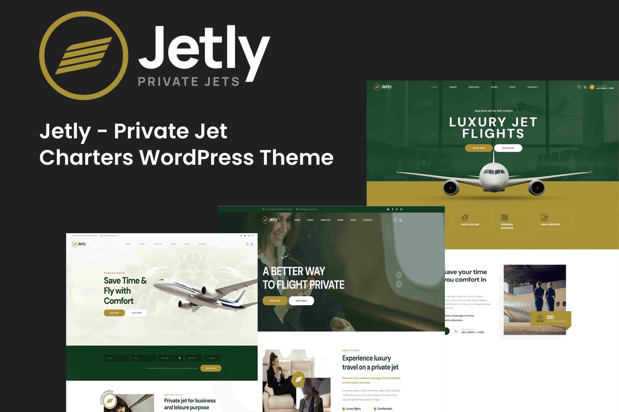 Jetly - Private Jet Charters WordPress Theme