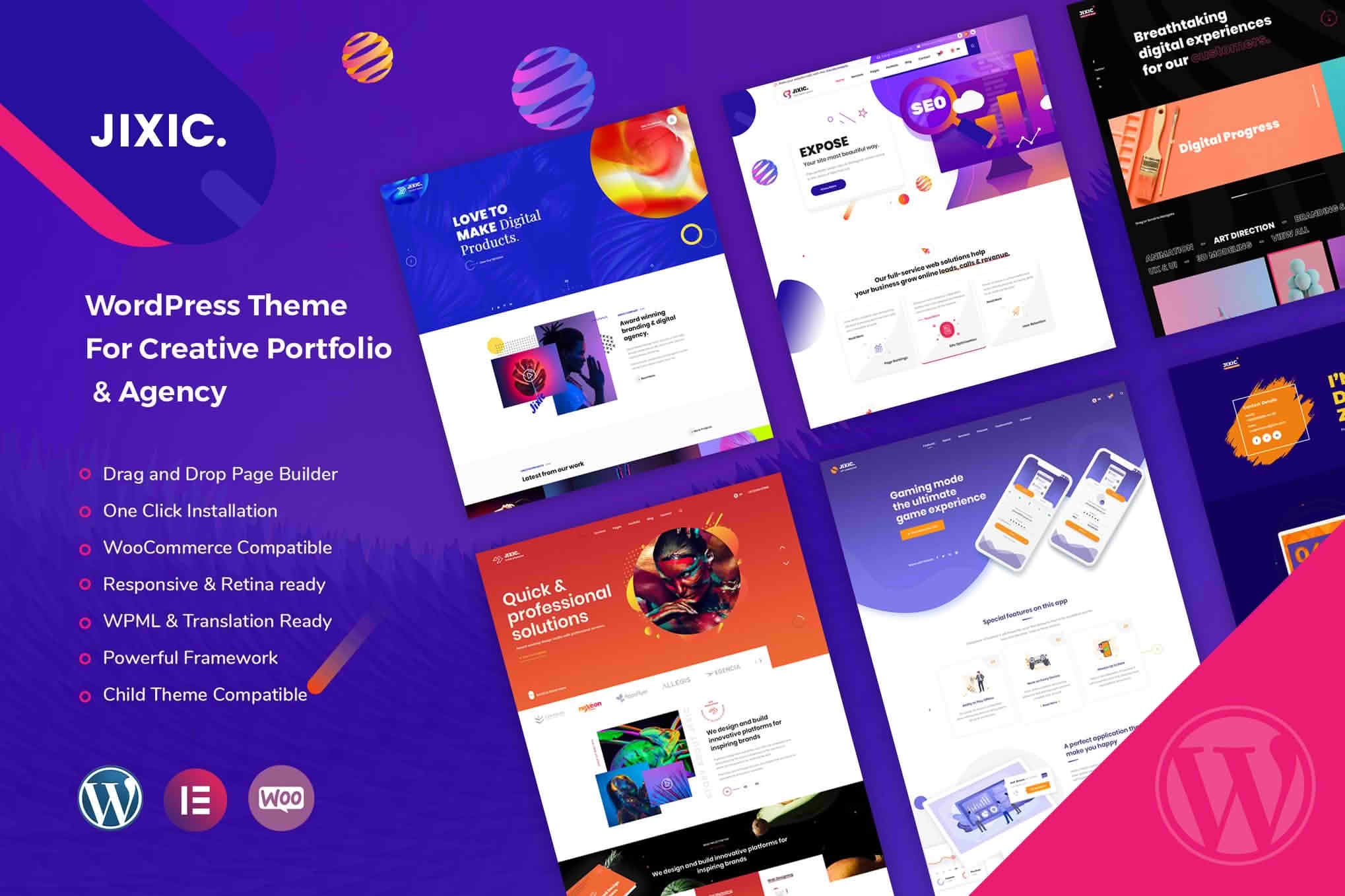Download Jixic - Creative Portfolio & Agency WordPress Theme GPL WordPress Plugin