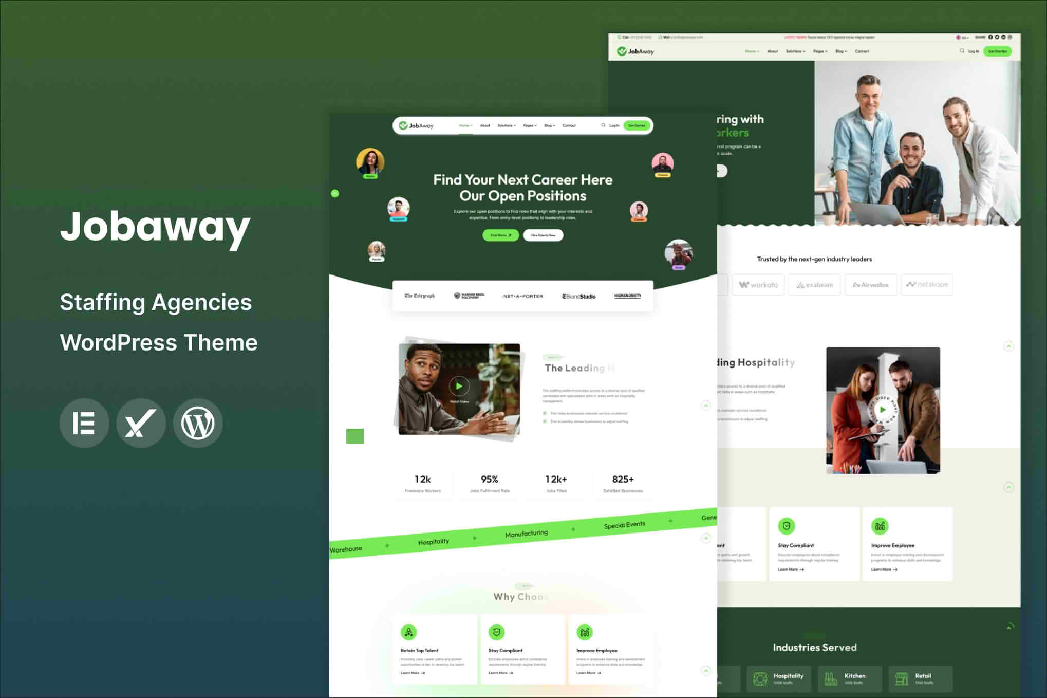 Download Jobaway - Staffing Agencies WordPress Theme GPL WordPress Plugin