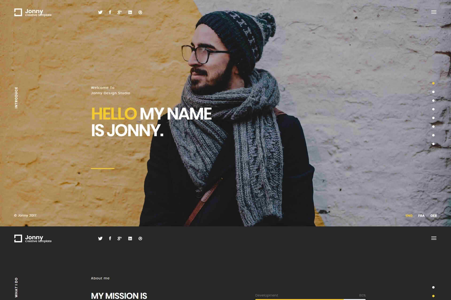 Download Jonny - Personal WordPress Theme GPL WordPress Plugin