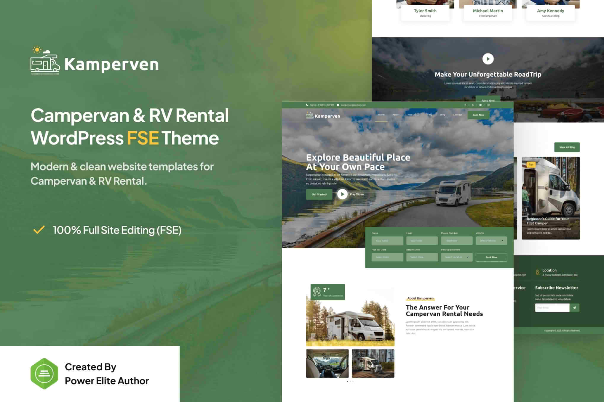 Download Kamperven – Campervan & RV Rental FSE WordPress Theme GPL WordPress Plugin