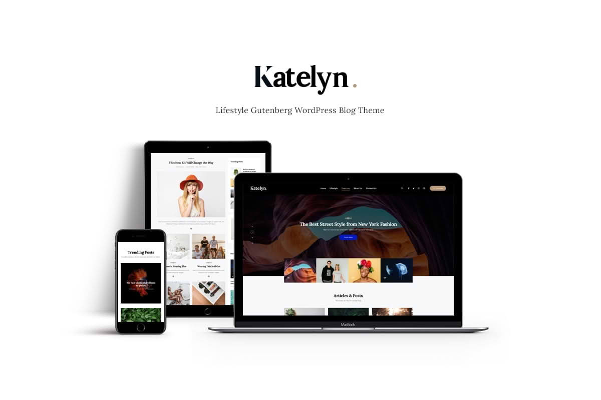 Download Katelyn | Creative Gutenberg Blog WordPress Theme GPL WordPress Plugin