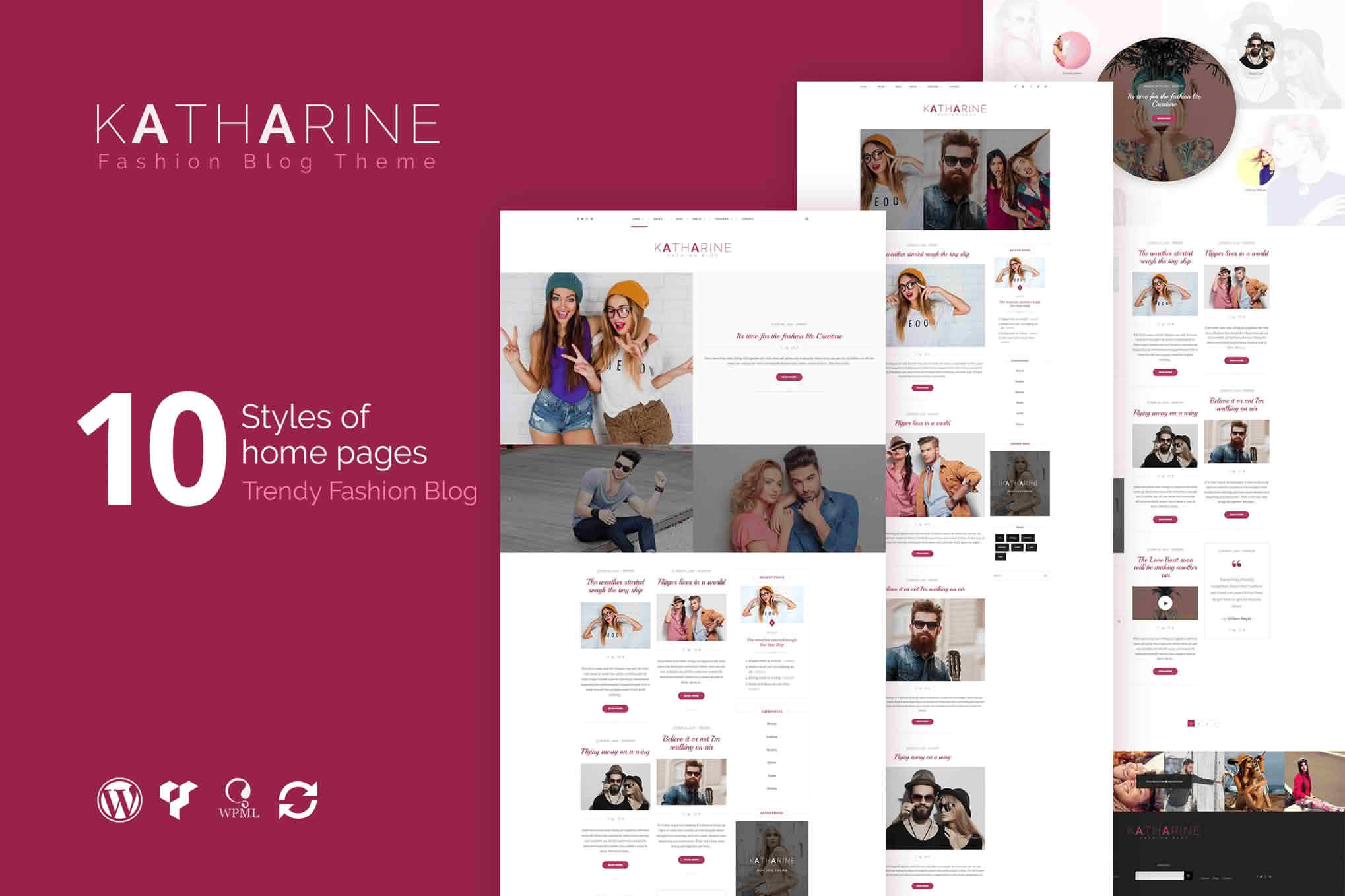 Download Katharine - Modern Fashion Blog Theme GPL WordPress Plugin