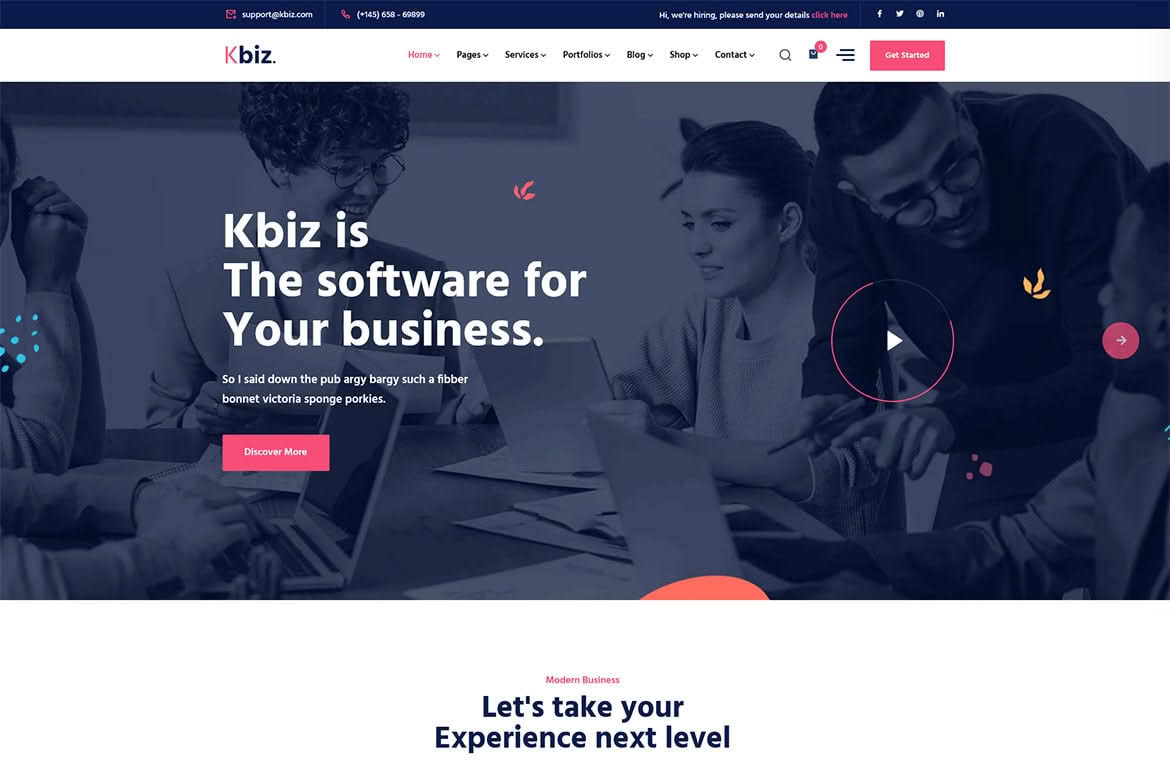 Download Kbiz - Business and Corporate WordPress Theme GPL WordPress Plugin