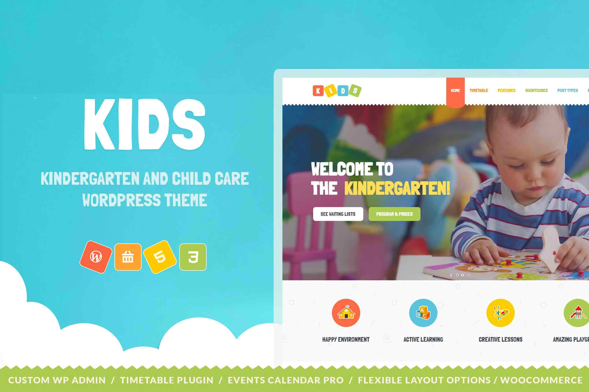 Download Kids - Day Care & Kindergarten WordPress Theme for Children GPL WordPress Plugin