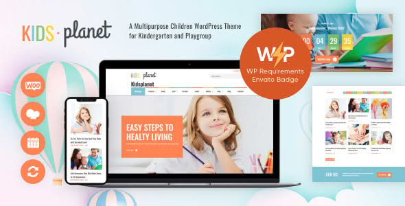 Download Kids Planet - A Multipurpose Children WP Theme GPL WordPress Plugin