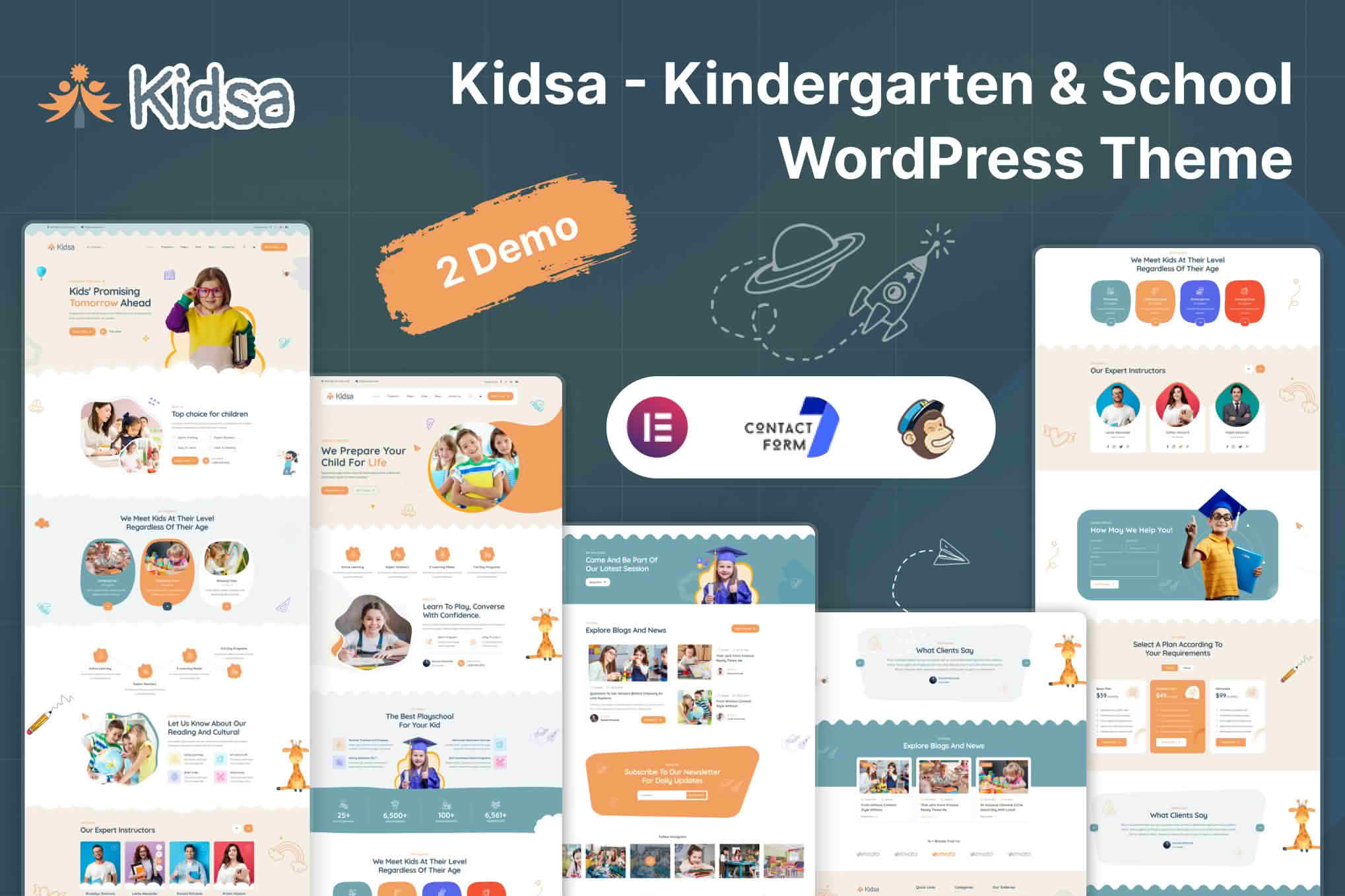Download Kidsa - Kindergarten & School WordPress Theme + RTL GPL WordPress Plugin