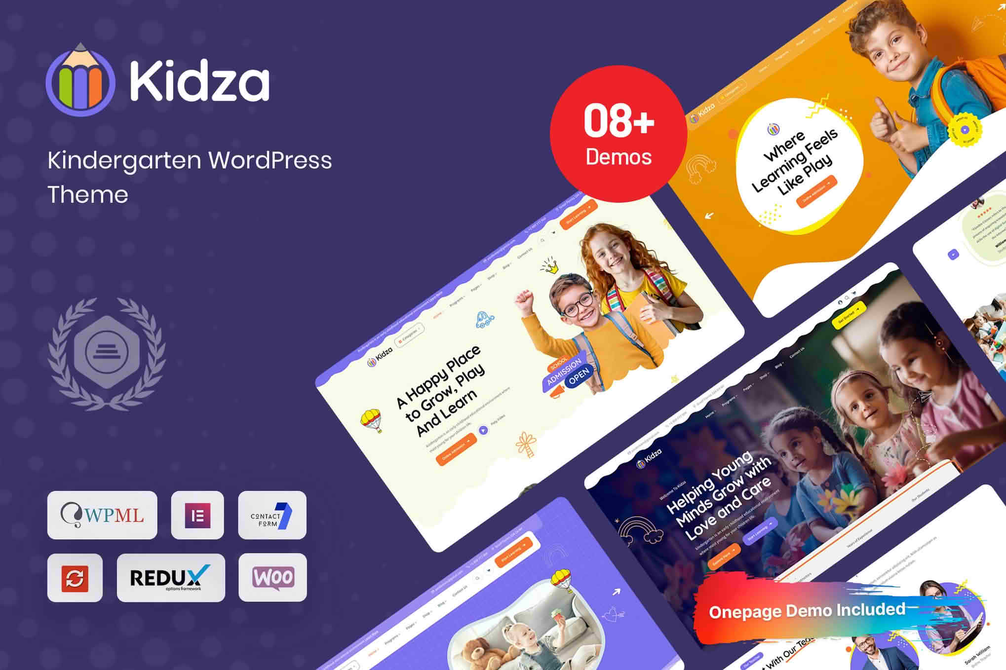 Kidza - Kindergarten WordPress Theme for PreScool