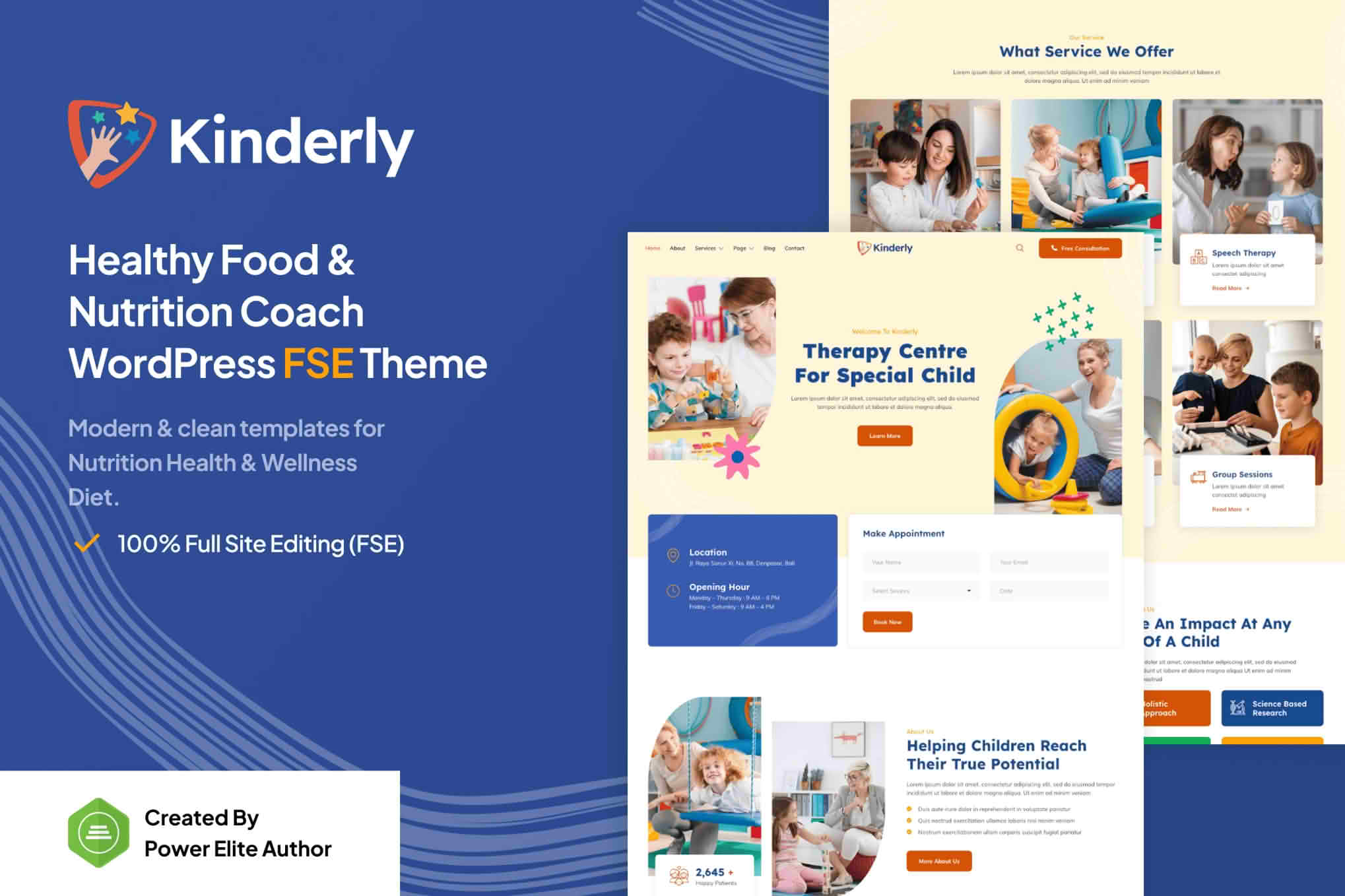 Download Kinderly – Child Therapist & Psychologist FSE WordPress Theme GPL WordPress Plugin