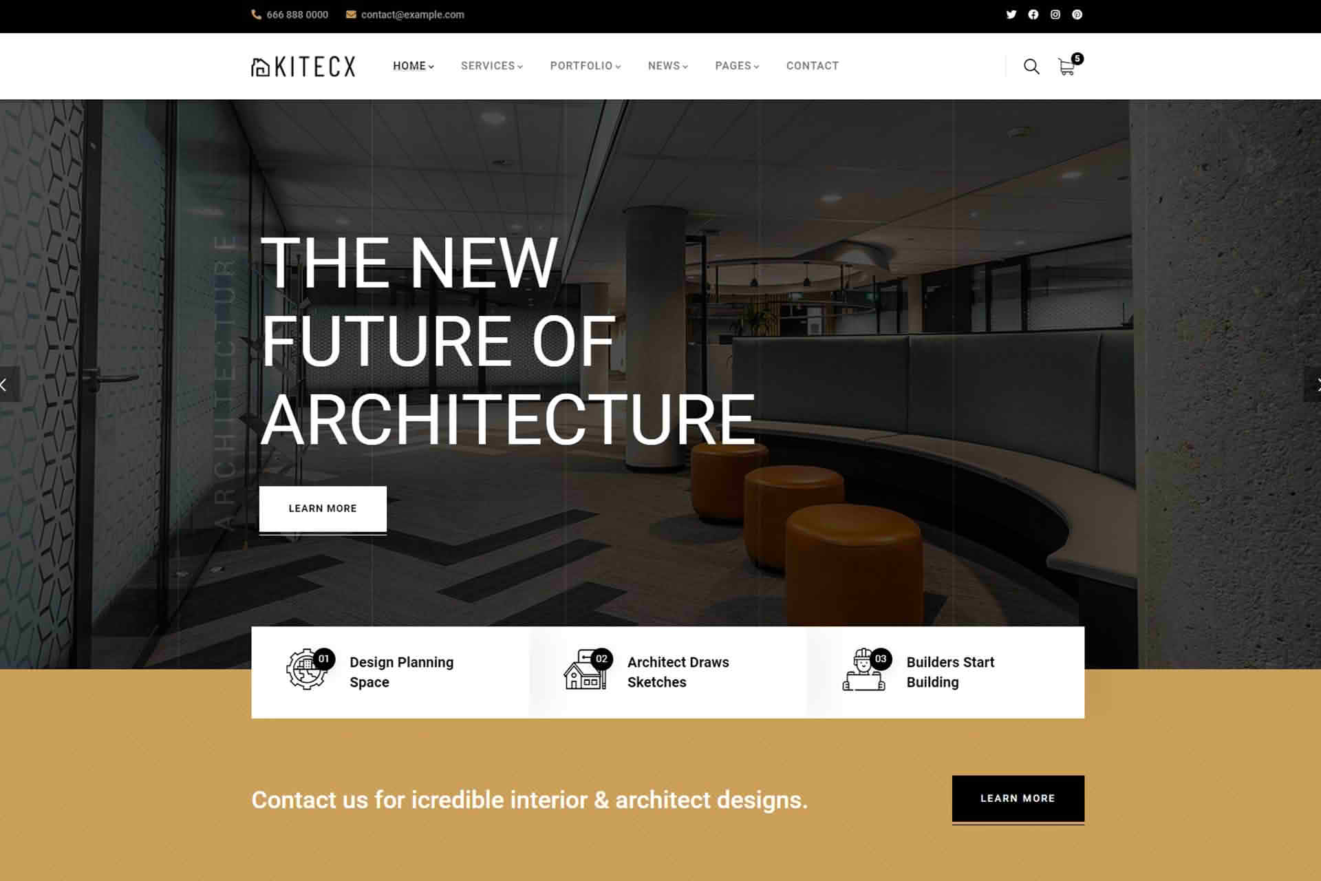 Download Kitecx - Architecture & Interior WordPress Theme GPL WordPress Plugin