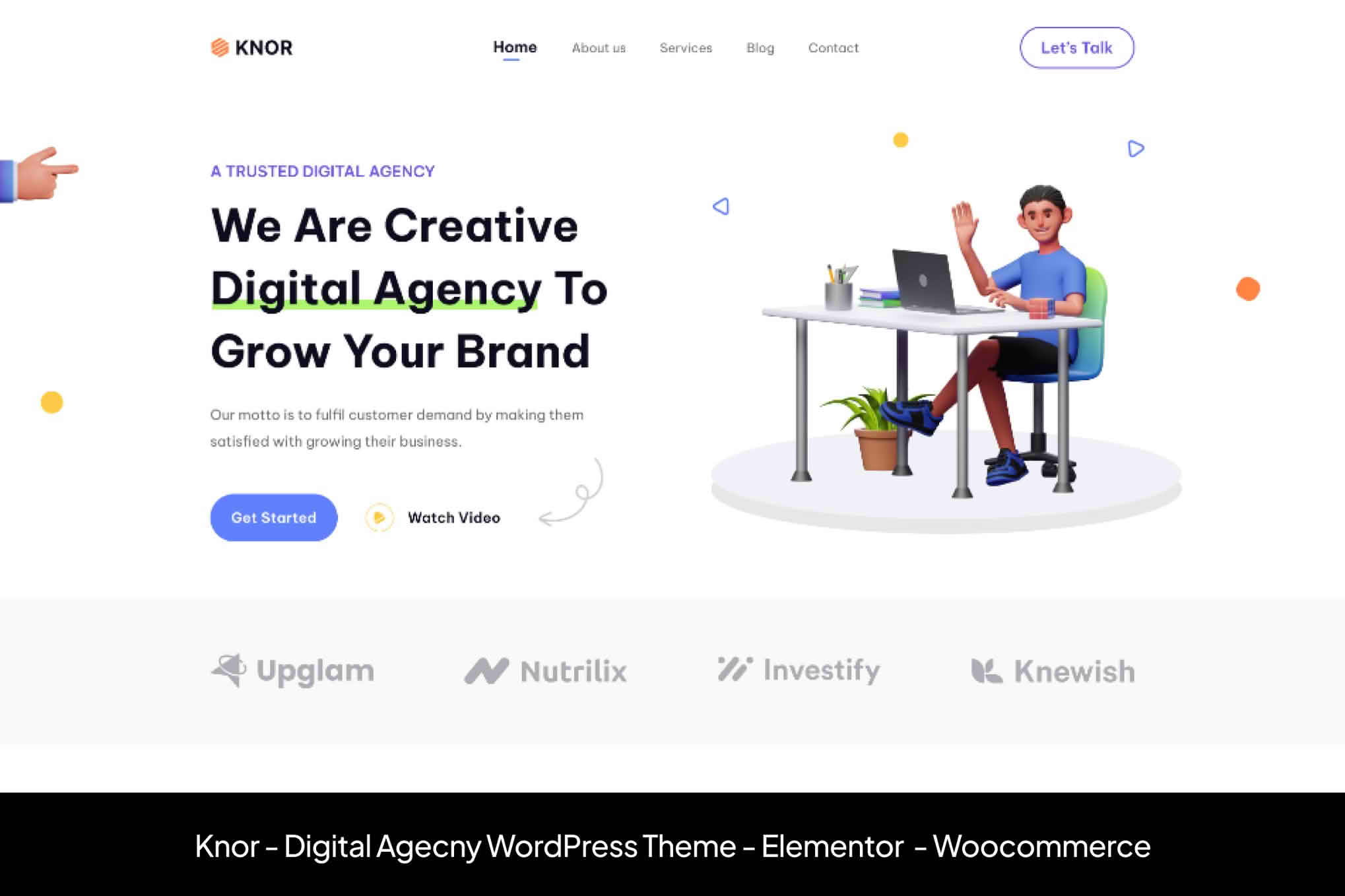 Download Knor - Digital Agency WordPress Theme GPL WordPress Plugin