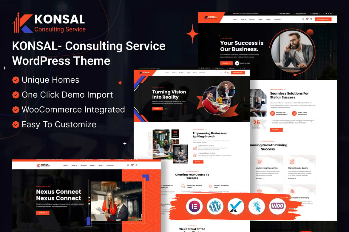 Download Konsal - Corporate Business & Consulting WordPress Theme GPL WordPress Plugin