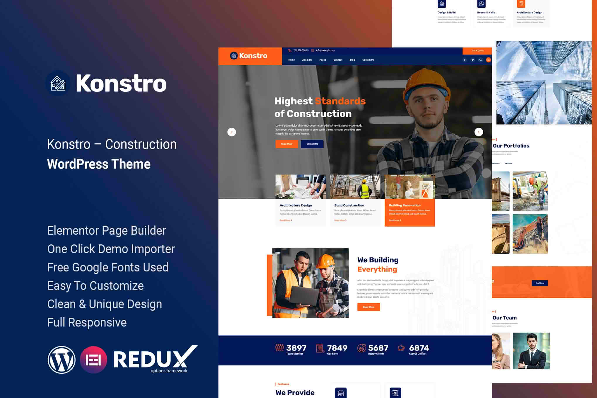 Download Konstro – Construction WordPress Theme GPL WordPress Plugin