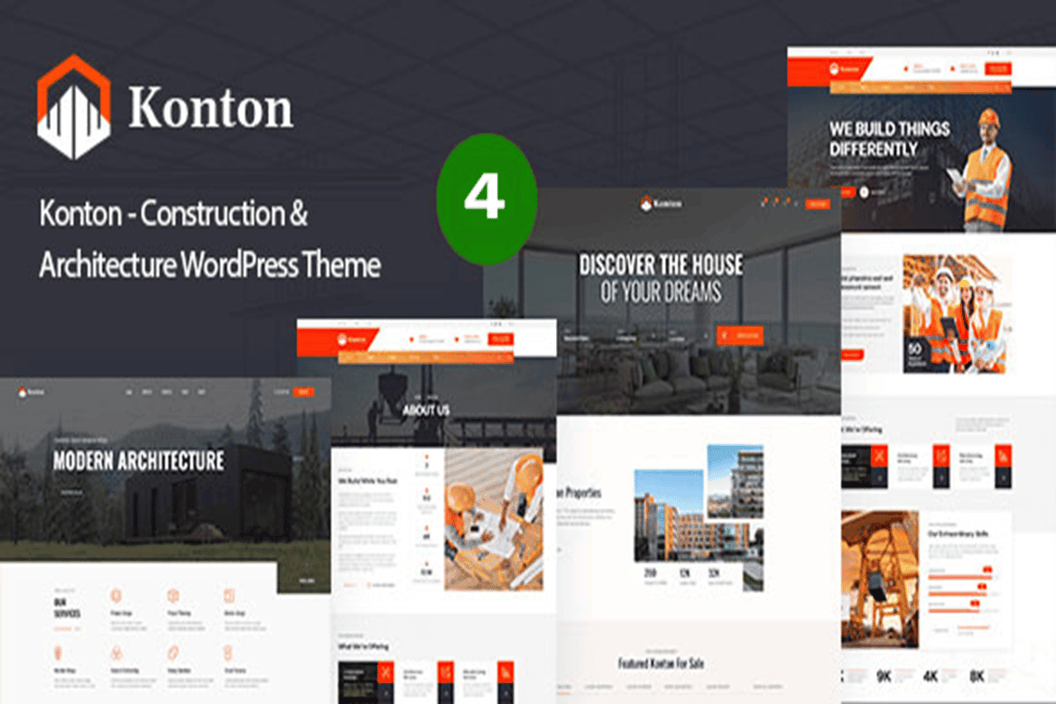 Download Konton - Construction & Architecture WordPress Theme GPL WordPress Plugin