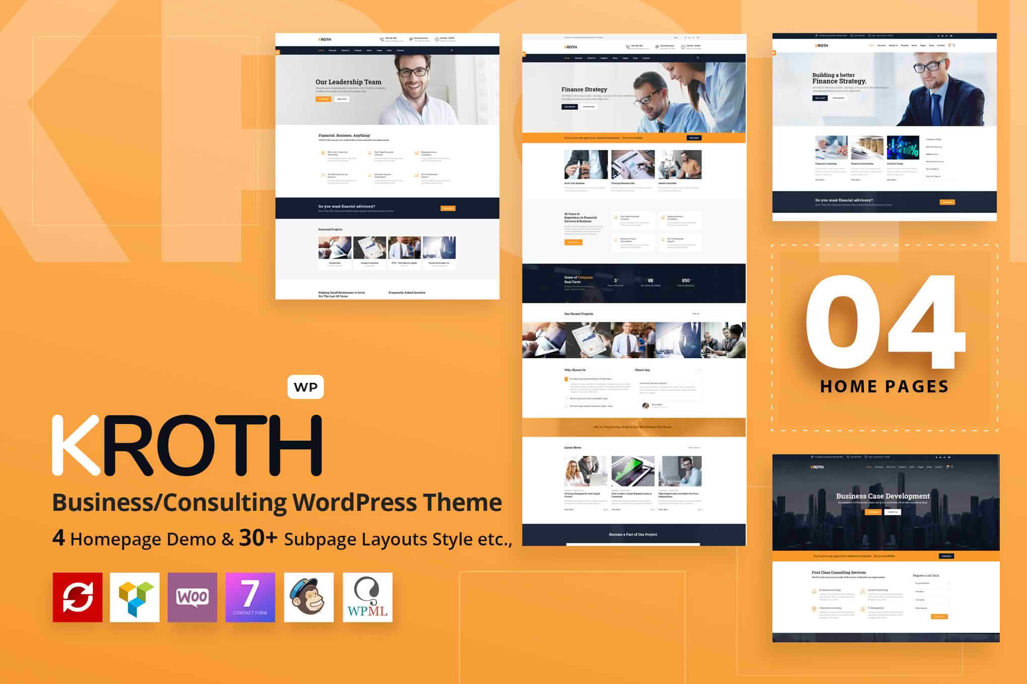 Download Kroth - Business/Consulting WordPress Theme GPL WordPress Plugin