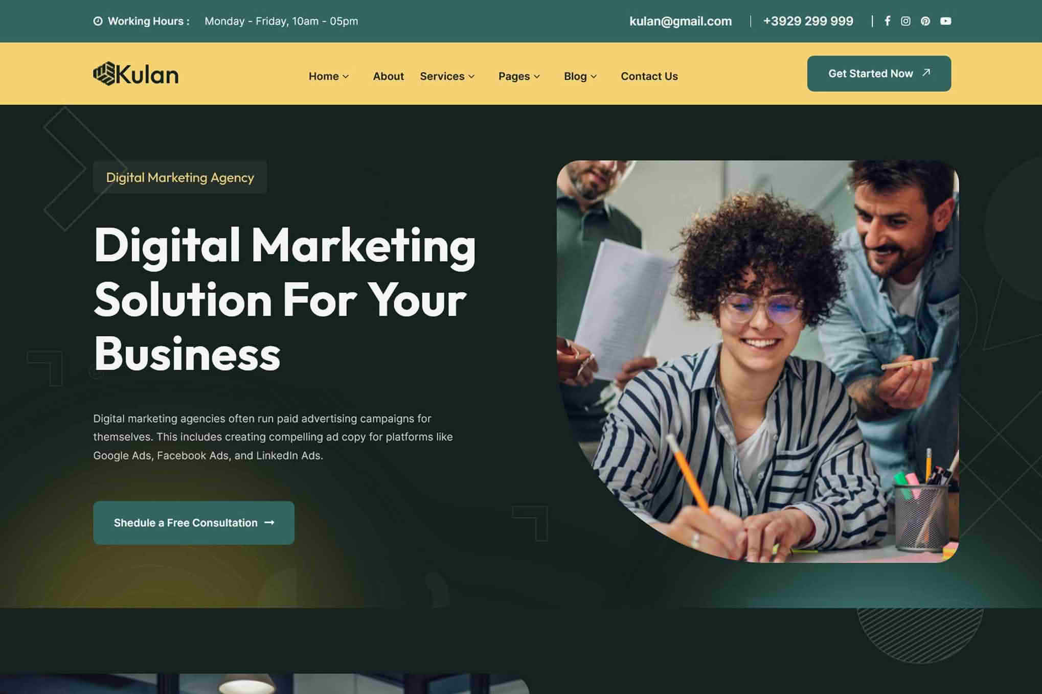 Download Kulan - Digital Marketing Agency WordPress Theme GPL WordPress Plugin